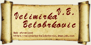 Velimirka Belobrković vizit kartica